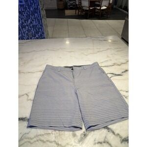 Ben Hogan Men's Lightweight Stretch Golf Shorts Gray Striped, Size 36